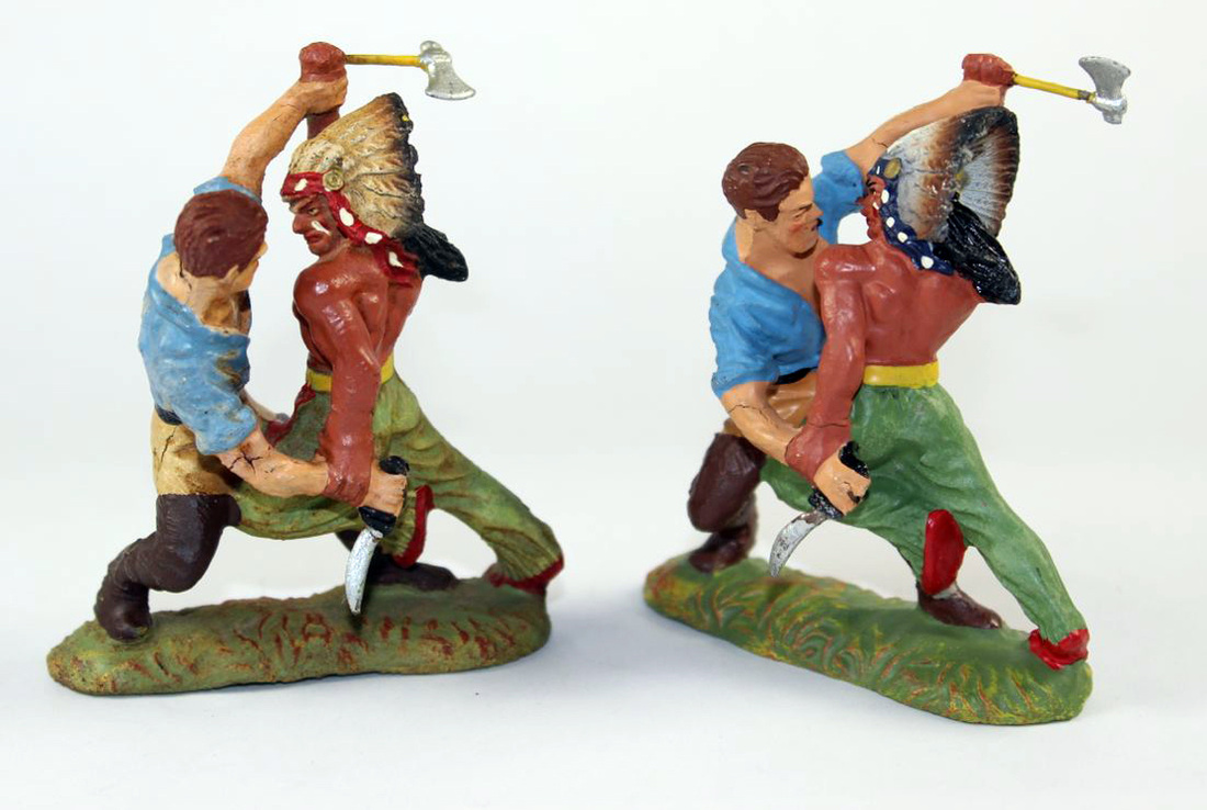 vintage cowboy and indian figures