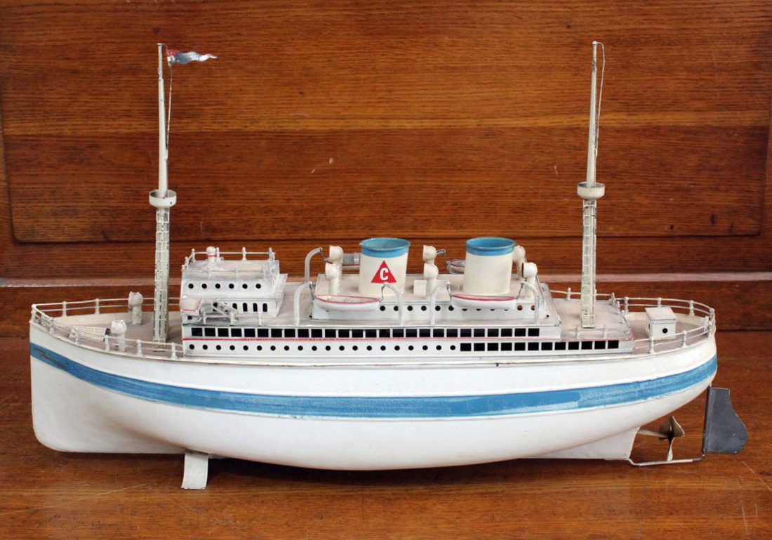 Vintage metal toy boats sales